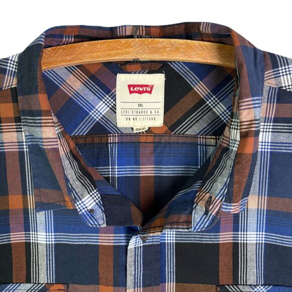 LEVIS Casual Dress Button Front Long Sleeve Shirt Mens Size XXL - Picture 3 of 11